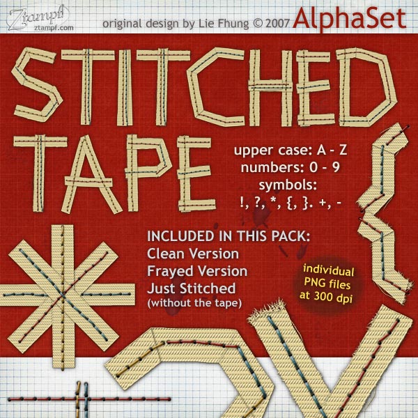 Stitched Woven Tape AlphaSet